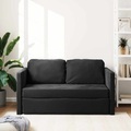 vidaXL, vidaXL Bodensofa mit Schlaffunktion Schwarz 122x204x55 cm Samt