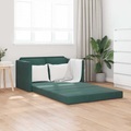 vidaXL, vidaXL Bodensofa mit Schlaffunktion Dunkelgrün 122x204x55 cm Samt