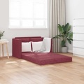 vidaXL, vidaXL Bodensofa mit Schlaffunktion Weinrot 112x174x55 cm Stoff