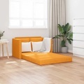 vidaXL, vidaXL Bodensofa mit Schlaffunktion Dunkelgelb 112x174x55 cm Stoff
