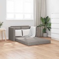 vidaXL, vidaXL Bodensofa mit Schlaffunktion Taupe 112x174x55 cm Stoff