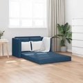 vidaXL, vidaXL Bodensofa mit Schlaffunktion Blau 112x174x55 cm Stoff