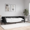 vidaXL, vidaXL Tagesbett Schwarz 90x200 cm Stoff