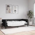 vidaXL, vidaXL Tagesbett Schwarz 90x190 cm Stoff
