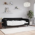 vidaXL, vidaXL Tagesbett Schwarz 90x200 cm Samt