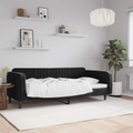vidaXL, vidaXL Tagesbett Schwarz 100x200 cm Samt