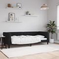 vidaXL, vidaXL Tagesbett Schwarz 80x200 cm Samt