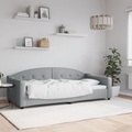 vidaXL, vidaXL Tagesbett Hellgrau 90x200 cm Stoff