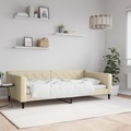 vidaXL, vidaXL Tagesbett Creme 100x200 cm Stoff