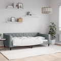 vidaXL, vidaXL Tagesbett Hellgrau 90x190 cm Stoff