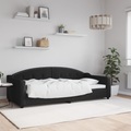 vidaXL, vidaXL Tagesbett Schwarz 90x200 cm Stoff