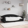 vidaXL, vidaXL Tagesbett Schwarz 100x200 cm Stoff