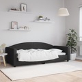 vidaXL, vidaXL Tagesbett Schwarz 90x200 cm Stoff