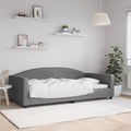vidaXL, vidaXL Tagesbett Dunkelgrau 100x200 cm Stoff