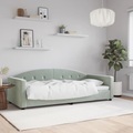 vidaXL, vidaXL Tagesbett Hellgrau 90x200 cm Samt