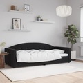 vidaXL, vidaXL Tagesbett Schwarz 90x200 cm Samt