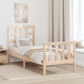 vidaXL, vidaXL Massivholzbett mit Kopfteil 2FT6 Small Single