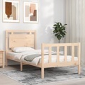 vidaXL, vidaXL Bettgestell mit Kopfteil 90x190 cm Massivholz