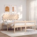 vidaXL, vidaXL Bettgestell mit Kopfteil 5FT King Massivholz