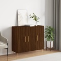 vidaXL, vidaXL Sideboard Braun Eichen-Optik 90x34x80 cm Holzwerkstoff