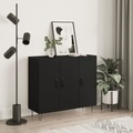 vidaXL, vidaXL Sideboard Schwarz 90x34x80 cm Holzwerkstoff
