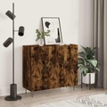 vidaXL, vidaXL Sideboard Räuchereiche 90x34x80 cm Holzwerkstoff