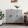 vidaXL, vidaXL Sideboard Betongrau 90x34x80 cm Holzwerkstoff
