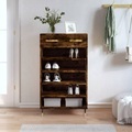 vidaXL, vidaXL Schuhschrank Räuchereiche 60x35x105 cm Holzwerkstoff