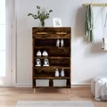 vidaXL, vidaXL Schuhschrank Räuchereiche 60x35x105 cm Holzwerkstoff