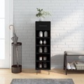 vidaXL, vidaXL Schuhschrank Schwarz 30x35x105 cm Holzwerkstoff