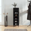 vidaXL, vidaXL Schuhschrank Schwarz 30x35x105 cm Holzwerkstoff