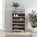 vidaXL, vidaXL Schuhschrank Grau Sonoma 60x35x105 cm Holzwerkstoff