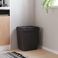 vidaXL, vidaXL Duo Mülleimer Anthrazit 2x25 L