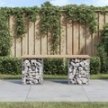 vidaXL, vidaXL Gartenbank aus Gabionen 103x31x42 cm Massivholz Kiefer