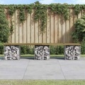 vidaXL, vidaXL Gartenbank aus Gabionen 203x31x42 cm Kiefernholz Imprägniert