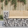 vidaXL, vidaXL Gartenbank aus Gabionen 92x71x65,5 cm Massivholz Kiefer
