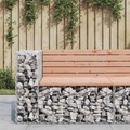 vidaXL, vidaXL Gartenbank aus Gabionen 92x71x65,5 cm Massivholz Douglasie