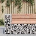 vidaXL, vidaXL Gartenbank aus Gabionen 92x71x65,5 cm Massivholz Douglasie
