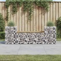 vidaXL, vidaXL Gartenbank aus Gabionen 183x41x60,5 cm Kiefernholz Imprägniert
