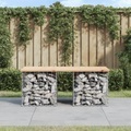 vidaXL, vidaXL Gartenbank aus Gabionen 103x44x42 cm Massivholz Kiefer