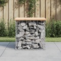 vidaXL, vidaXL Gartenbank aus Gabionen 43x44x42 cm Massivholz Kiefer