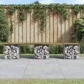 vidaXL, vidaXL Gartenbank aus Gabionen 203x44x42 cm Kiefernholz Imprägniert