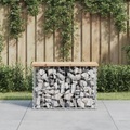 vidaXL, vidaXL Gartenbank aus Gabionen 63x31,5x42 cm Massivholz Kiefer