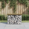 vidaXL, vidaXL Gartenbank aus Gabionen 63x31,5x42 cm Kiefernholz Imprägniert