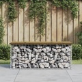 vidaXL, vidaXL Gartenbank aus Gabionen 103x44x42 cm Kiefernholz Imprägniert
