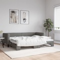 vidaXL, vidaXL Tagesbett Ausziehbar Dunkelgrau 80x200 cm Stoff