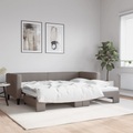 vidaXL, vidaXL Tagesbett Ausziehbar Taupe 80x200 cm Stoff