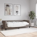 vidaXL, vidaXL Tagesbett mit Matratze Taupe 80x200 cm Stoff