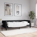 vidaXL, vidaXL Tagesbett mit Matratze Schwarz 90x200 cm Stoff