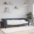 vidaXL, vidaXL Tagesbett mit Matratze Dunkelgrau 100x200 cm Samt